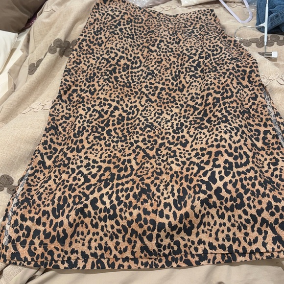 GAP Leopard Linen-Blend Maxi Slip Skirt/NWT/M - Picture 6 of 15